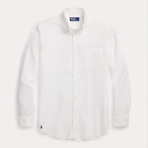 Ralph Lauren White Long-Sleeve Button-Down Shirt